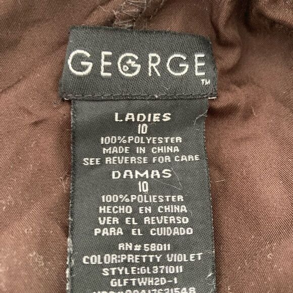 Pretty Fall Floral chiffon skirt in mix of muted, neutrals and brights. Lined. - Picture 5 of 6